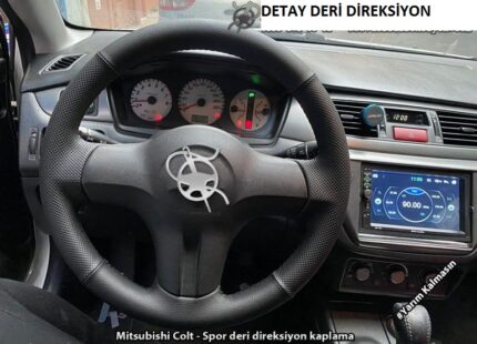 Direksiyon Kılıfı Mitsubishi Colt 2004 -2009 Spor Desen  siyah