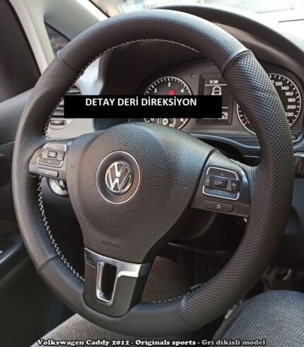 Direksiyon Kılıfı Volkswagen Jetta - Golf 6 - Passat CC - Transporter - 2013 - 2015 Sport Siyah