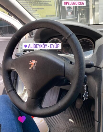 Direksiyon Kılıfı Peugeot 307  2001-2008 Dakota Klasik Desen  siyah