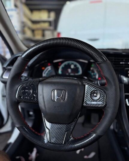 Direksiyon Kılıfı Honda Civic Fc5  direksiyon uyumlu sadece parlak karbon kristal